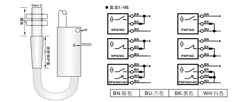 M6光電開關(guān)漫反射式